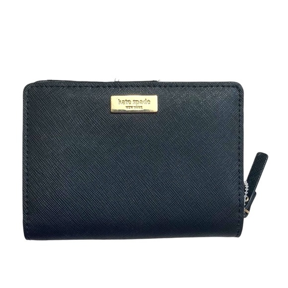 Kate spade black saffiano leather compact clutch wallet - Picture 1 of 7